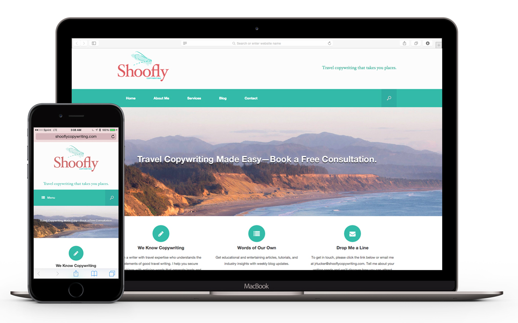 Shoofly Copywriting Identity and Website Design